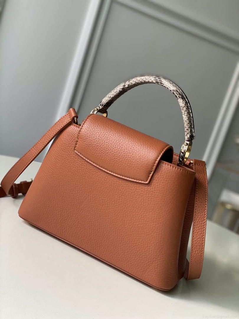 LV N97980 Louis Vuitton Capucines BB Handbag Brown