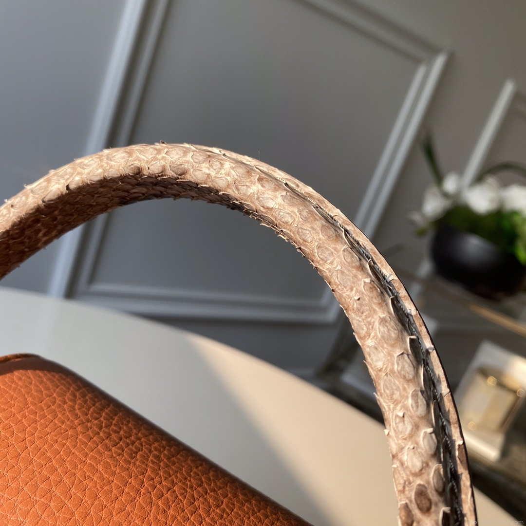 LV N97980 Louis Vuitton Capucines BB Handbag Brown