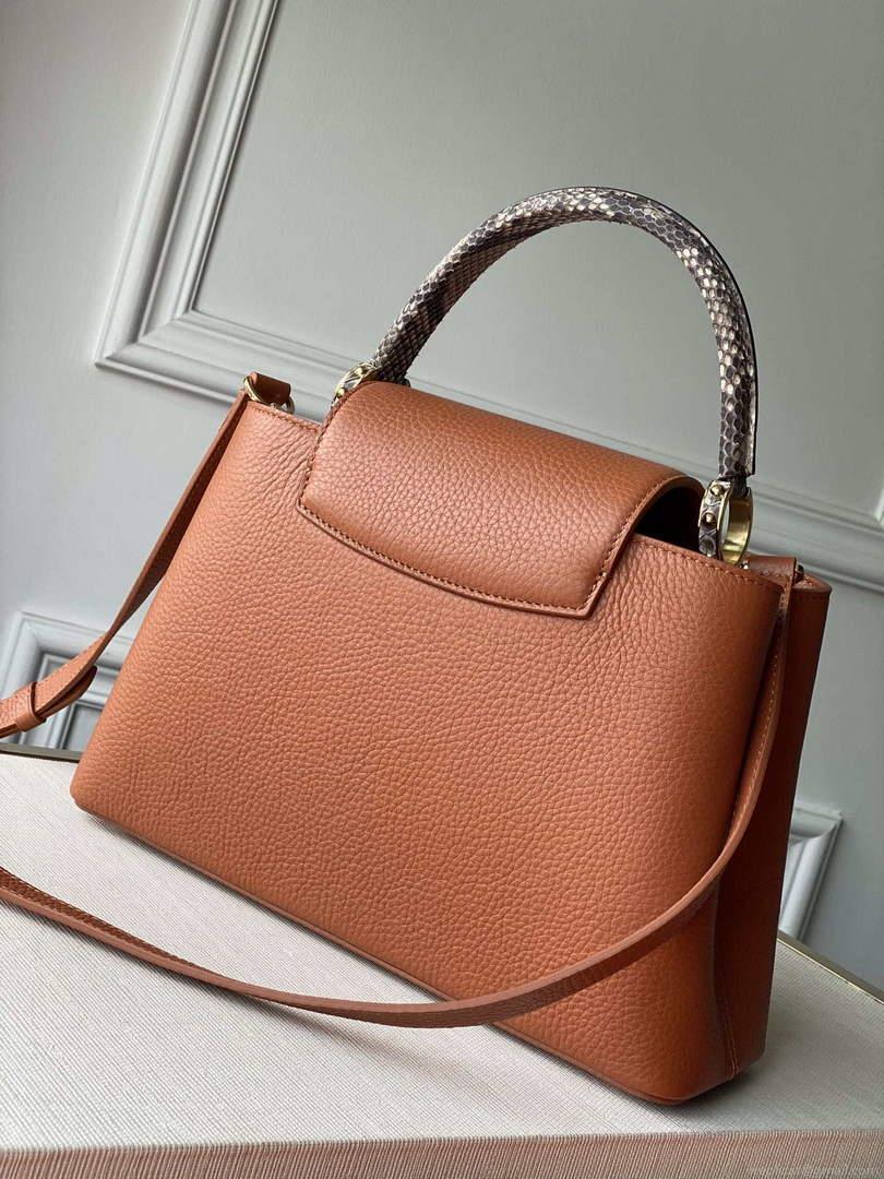 LV N97980 Louis Vuitton Capucines MM Bag Brown