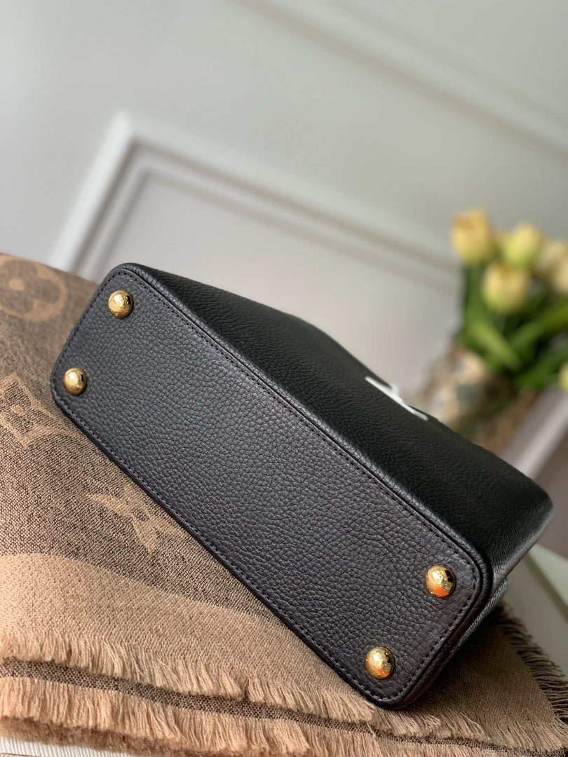 LV M57523 Louis Vuitton Capucines BB Handbag Black and Blue