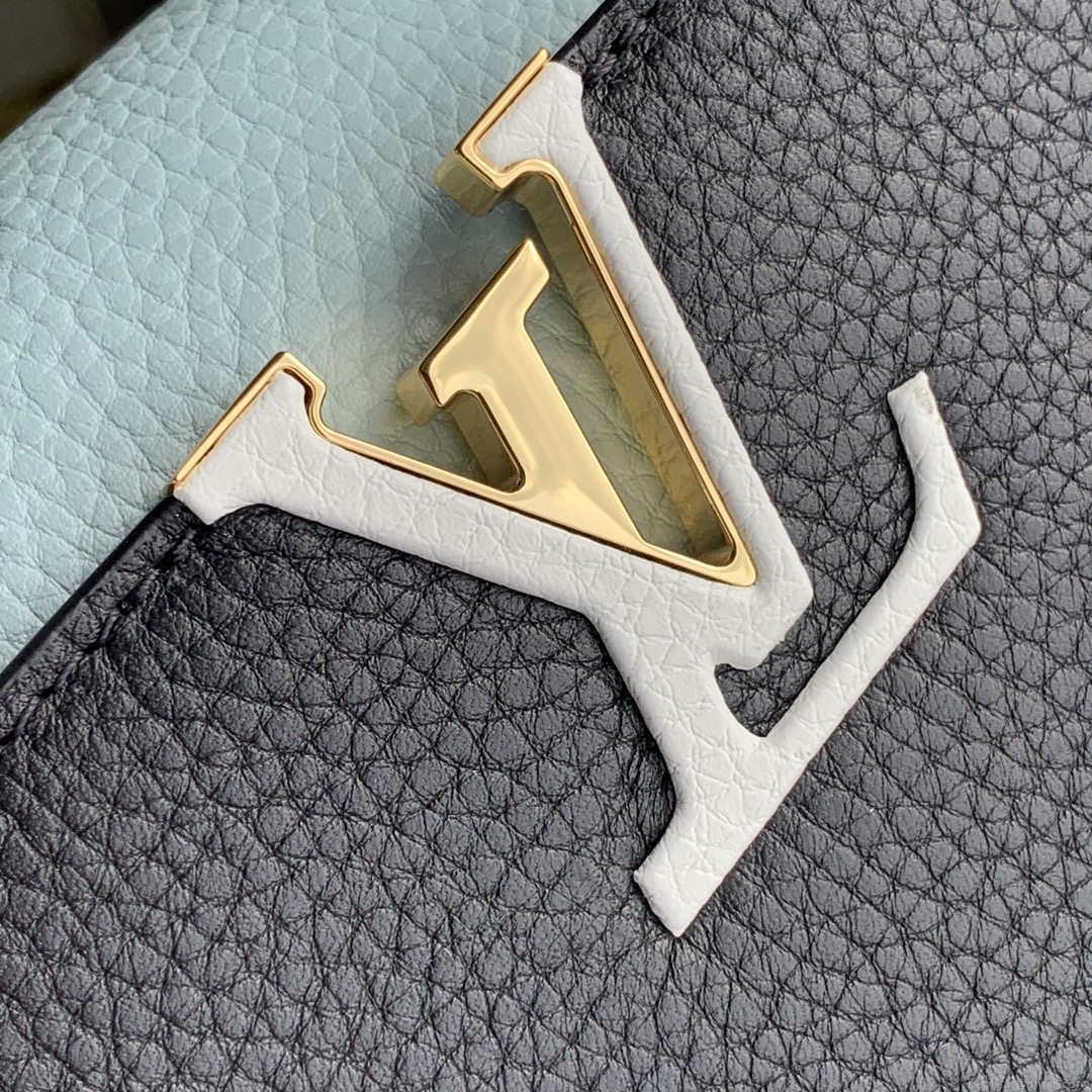 LV M57523 Louis Vuitton Capucines BB Handbag Black and Blue