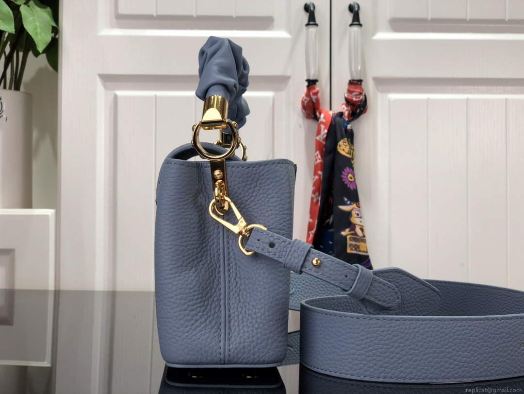 LV M58586 Louis Vuitton Capucines Mini BB Handbag Blue