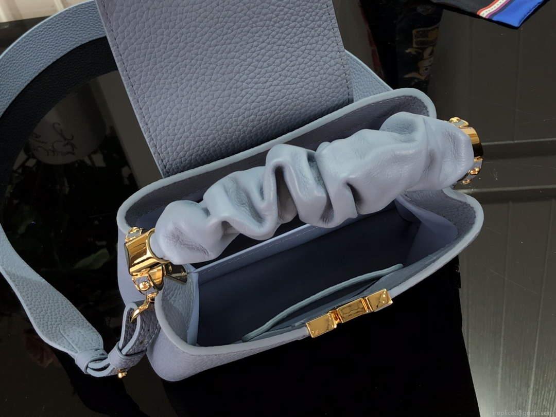 LV M58586 Louis Vuitton Capucines Mini BB Handbag Blue