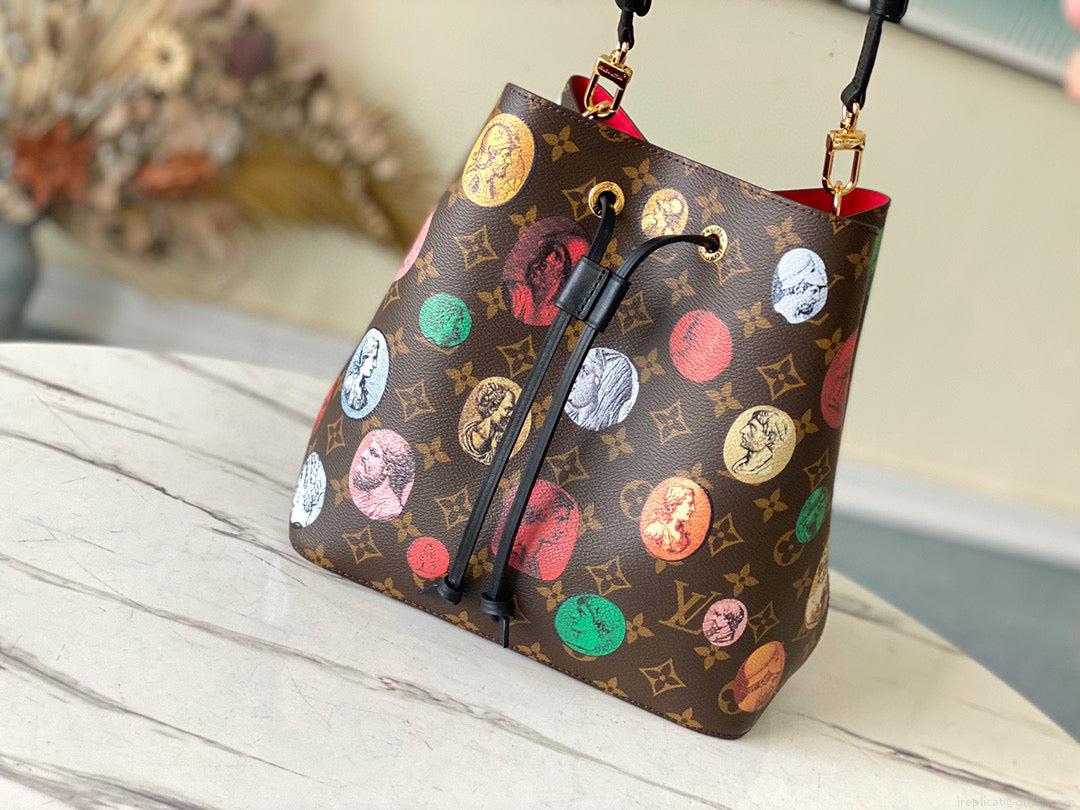 LV M45956 Louis Vuitton NÉONOÉ MM Bag Monogram Cameo printed canvas