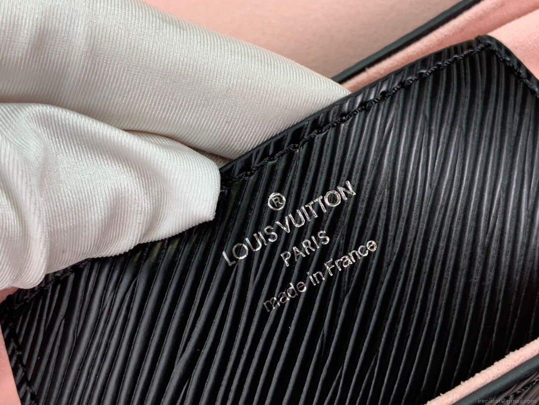 LV M59416 Louis Vuitton Twist MM Epi leather Handbag Black