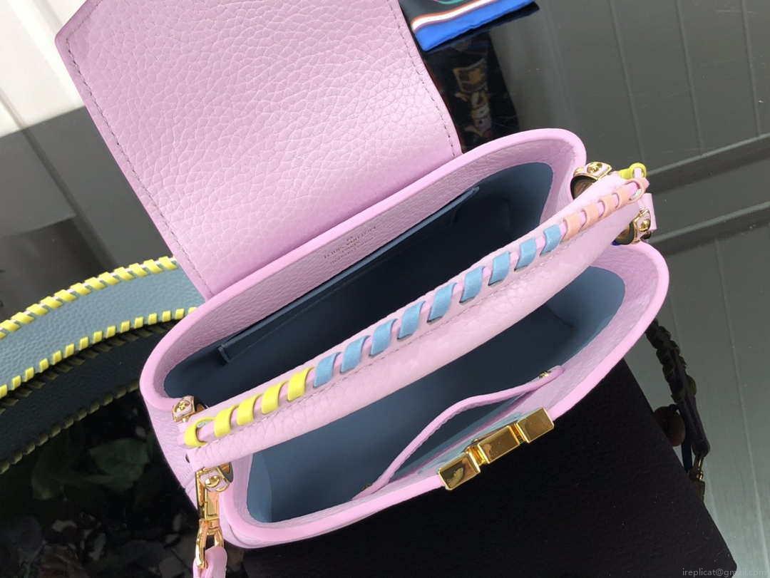 LV M57671 Louis Vuitton Capucines MM Handbag Pink