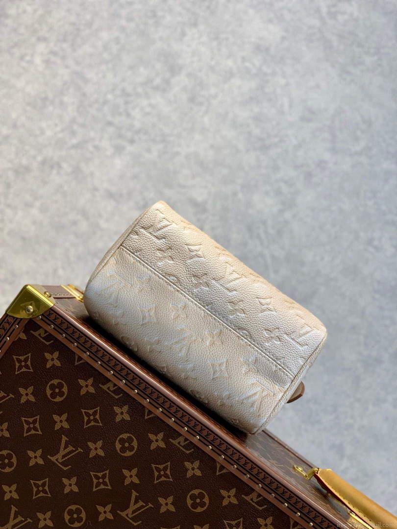 LV M46163 Louis Vuitton Speedy Bandouliere 20 Handbag Pale Beige