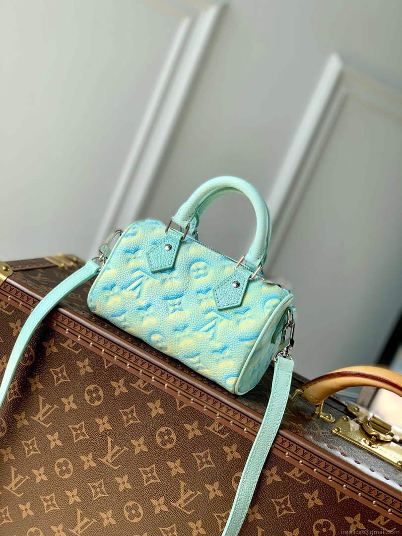 LV M81625 Louis Vuitton Nano Speedy Bag Vert d’eau Green