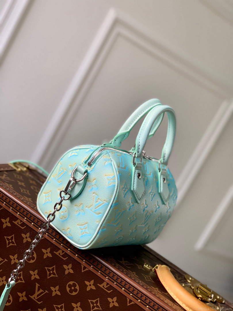 LV M46092 Louis Vuitton Speedy Bandouliere 20 Handbag Vert d’eau Green