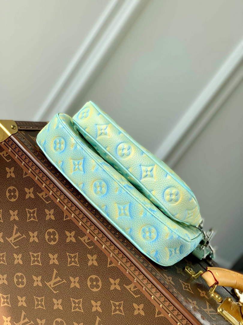LV M46180 Louis Vuitton Multi Pochette Accessoires Vert d’eau Green