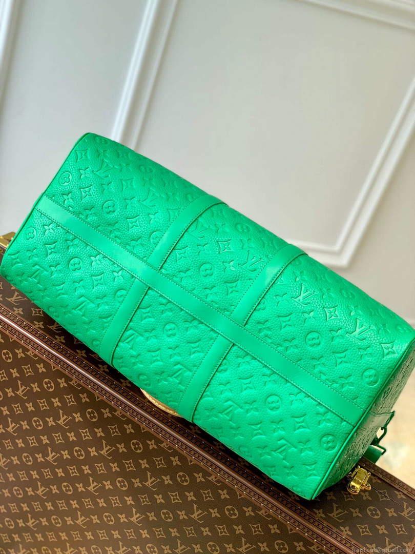 LV M20963 Louis Vuitton Keepall Bandouliere 50 Bag Minty Green