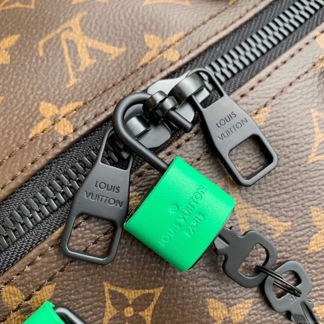 LV M46259 Louis Vuitton Keepall Bandouliere 50 Bag Minty Green