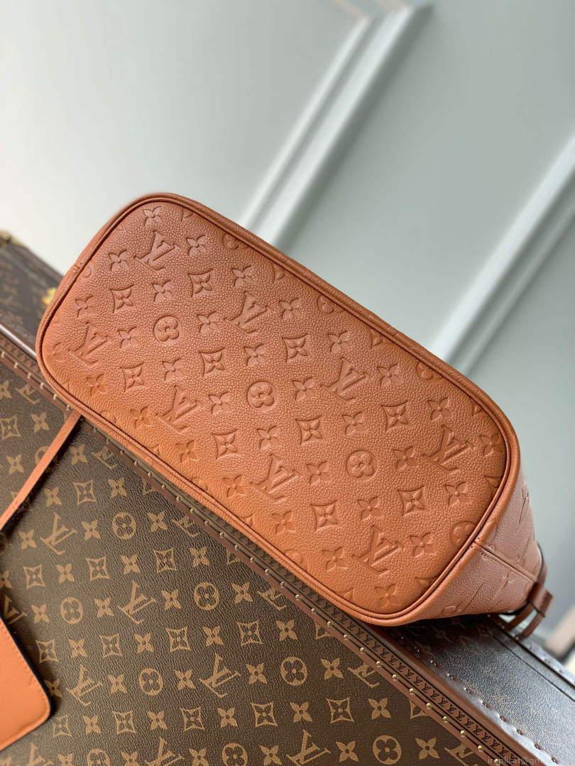 LV M45685 Louis Vuitton Neverfull MM Tote Bag Brown