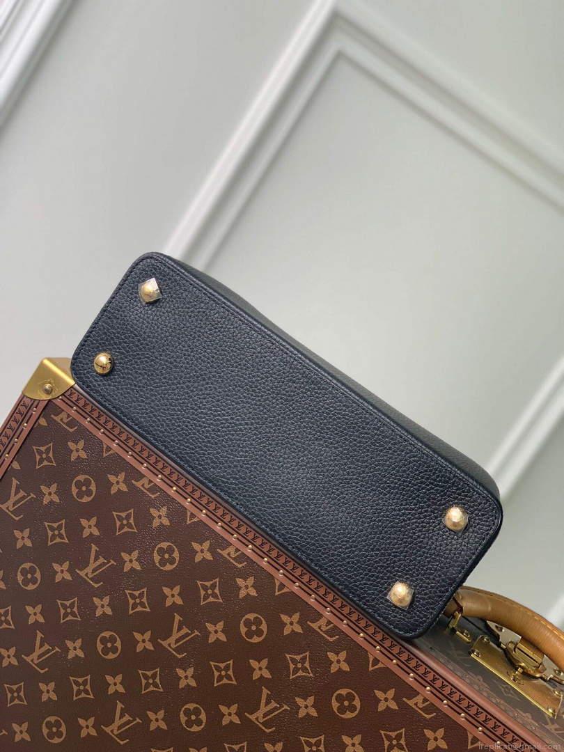 LV M94755 Louis Vuitton Capucines BB Handbag Black Rose Berlingot