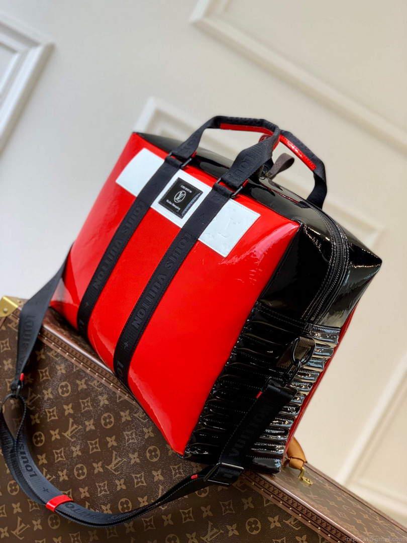 LV M58755 Louis Vuitton Neo Porte Documents Voyage Black red