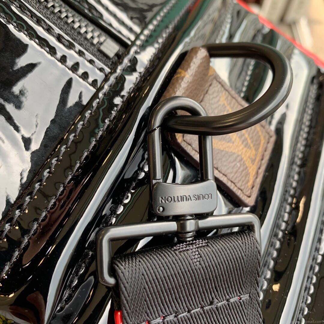 LV M58755 Louis Vuitton Neo Porte Documents Voyage Black red