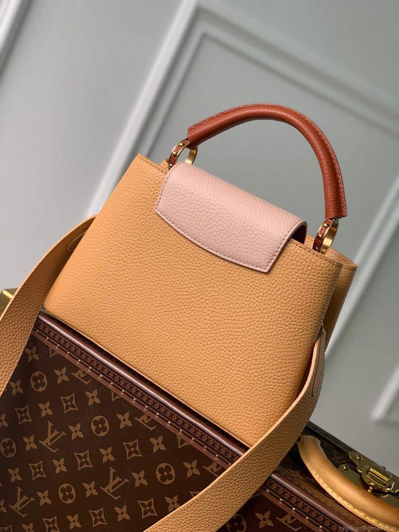 LV M20784 Louis Vuitton Capucines BB Handbag Wood Brown