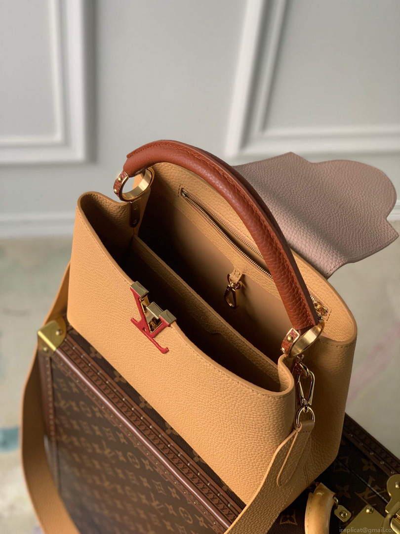 LV M20784 Louis Vuitton Capucines BB Handbag Wood Brown
