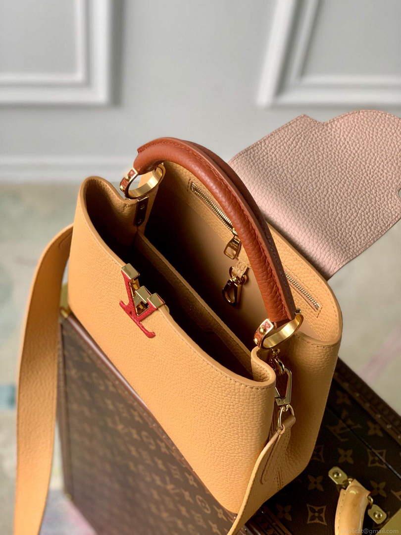 LV M20784 Louis Vuitton Capucines BB Handbag Wood Brown