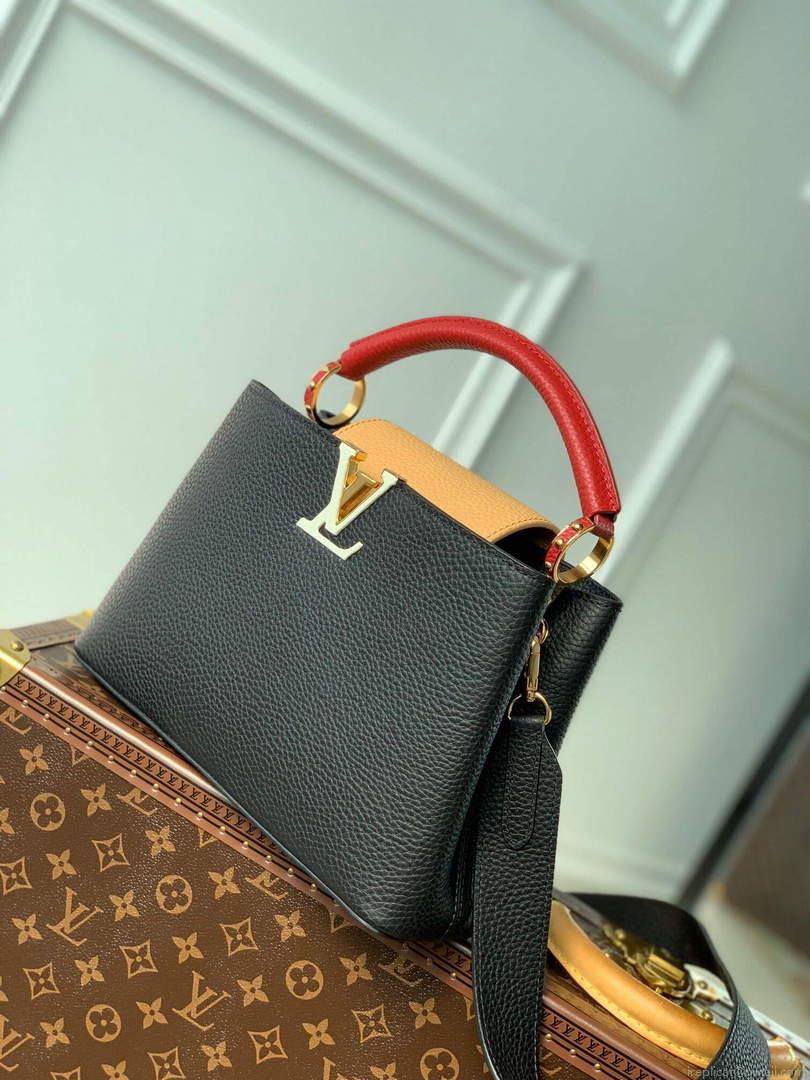 LV M20704 Louis Vuitton Capucines BB Handbag Black