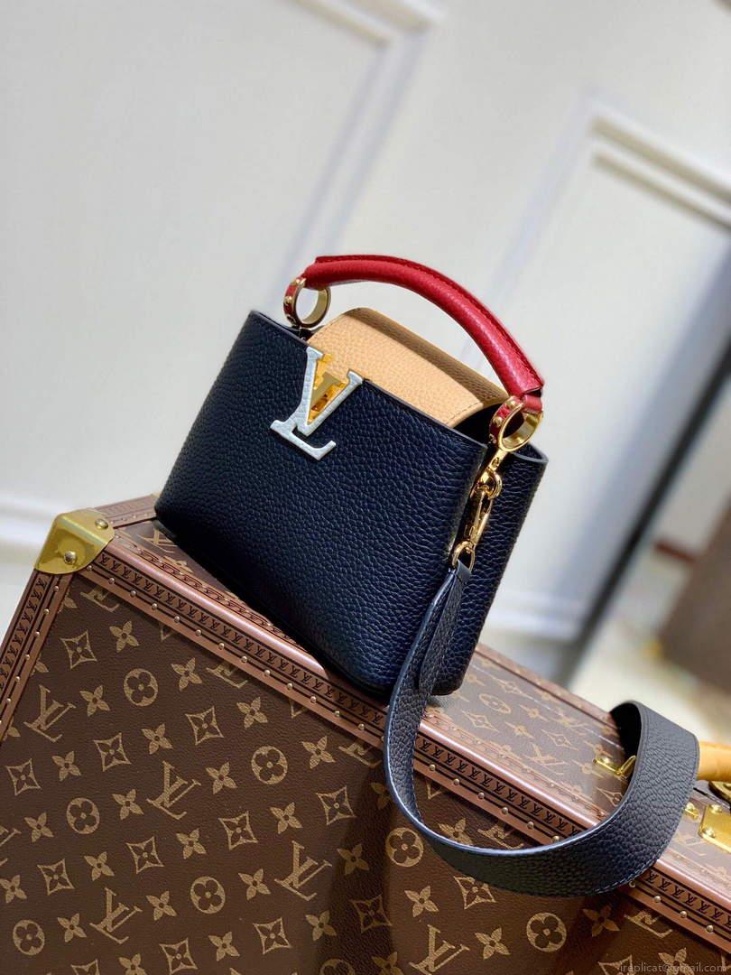 LV M20704 Louis Vuitton Capucines Mini Handbag Black
