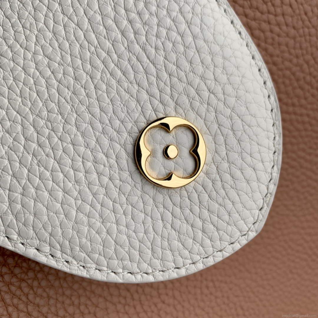 LV M21045 Louis Vuitton Capucines Mini Handbag Trianon Pink / Greige