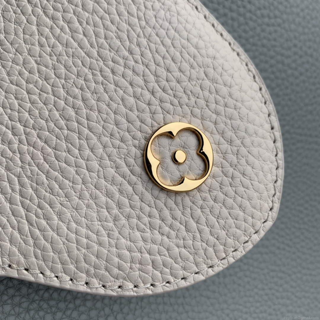 LV M21296 Louis Vuitton Capucines MM Bag Steeple Gray / Greige