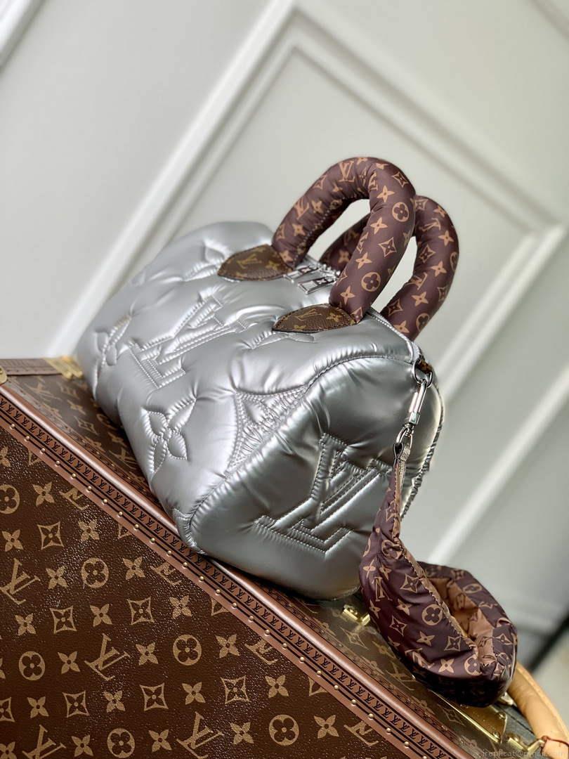 LV M20973 Louis Vuitton Speedy Bandouliere 25 Handbag Silver
