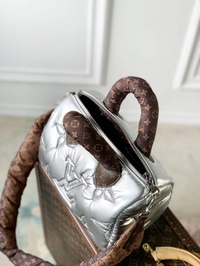 LV M20973 Louis Vuitton Speedy Bandouliere 25 Handbag Silver