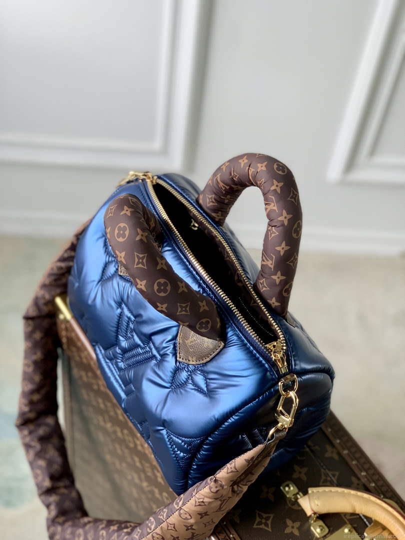 LV M21061 Louis Vuitton Speedy Bandouliere 25 Handbag Navy Blue