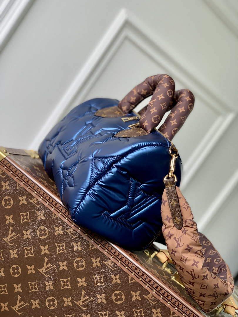 LV M21061 Louis Vuitton Speedy Bandouliere 25 Handbag Navy Blue