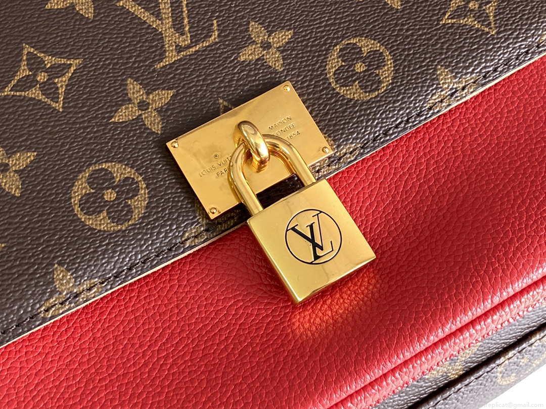 LV M44286 Louis Vuitton Marignan Messenger Top Handle M44259 Monogram Bag Red