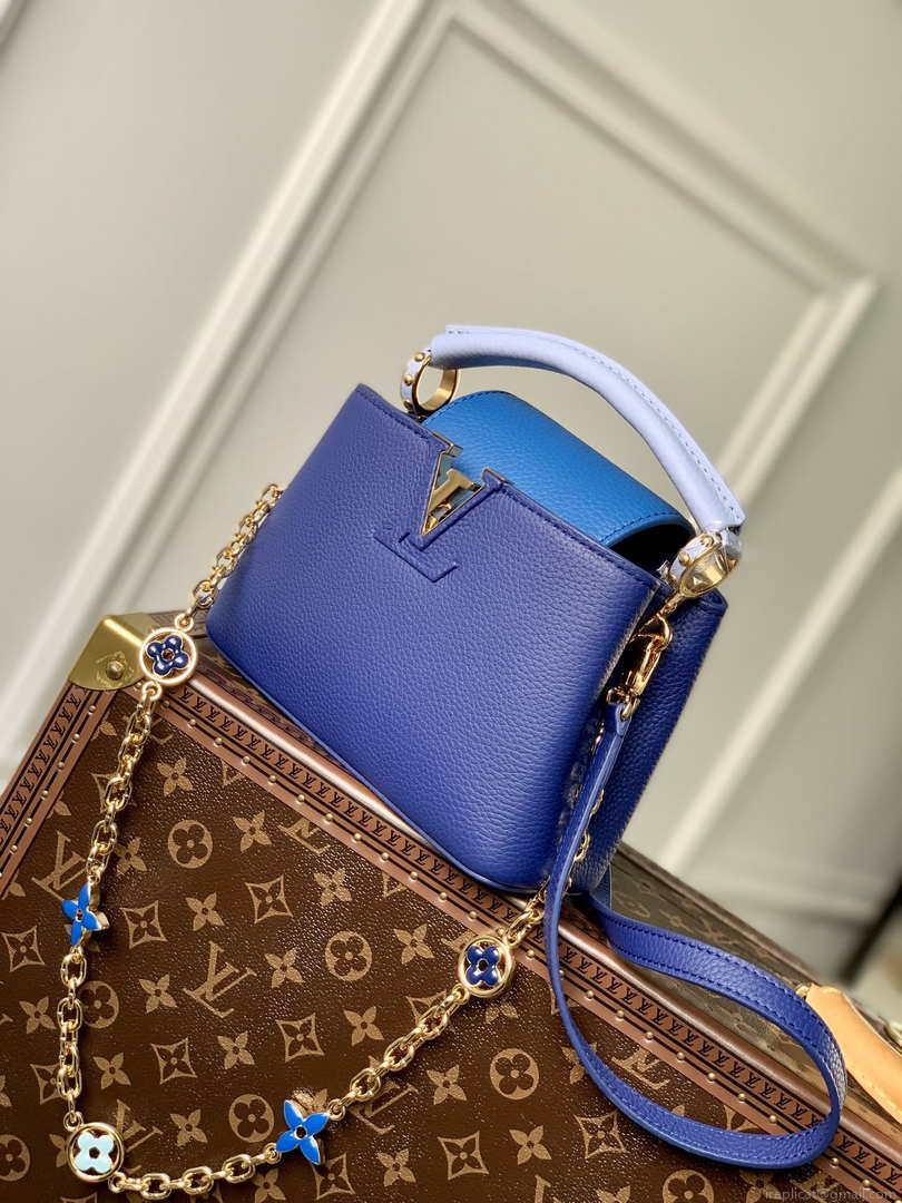 LV M20844 Louis Vuitton Capucines Mini Handbag Blue