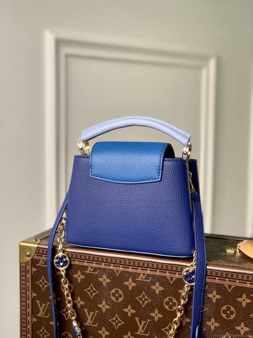 LV M20844 Louis Vuitton Capucines Mini Handbag Blue