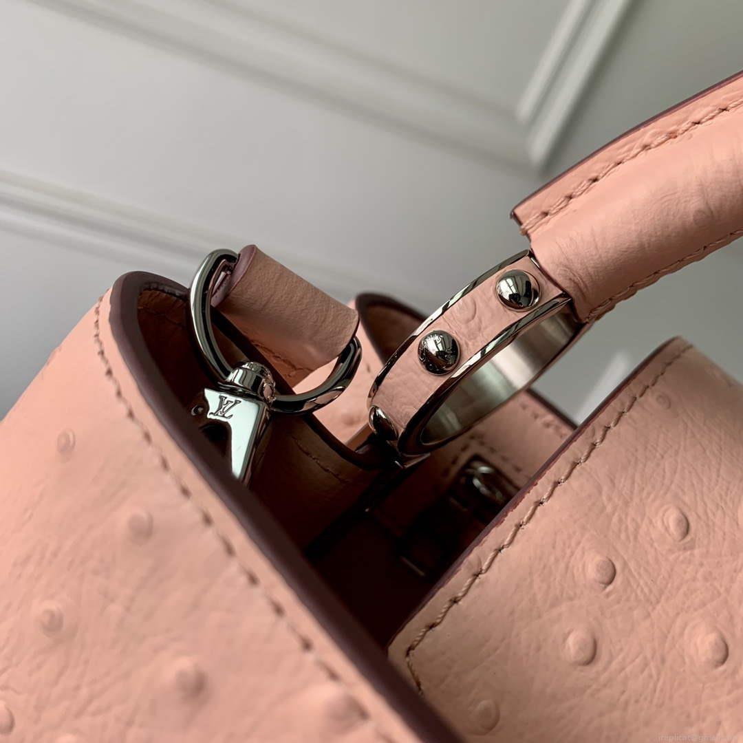 LV N81523 Louis Vuitton Capucines MM Handbag Pink