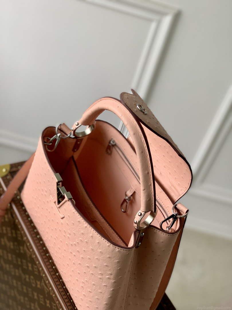 LV N81523 Louis Vuitton Capucines MM Handbag Pink