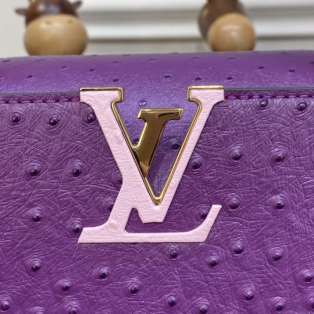 LV N81279 Louis Vuitton Capucines MM Handbag Purple