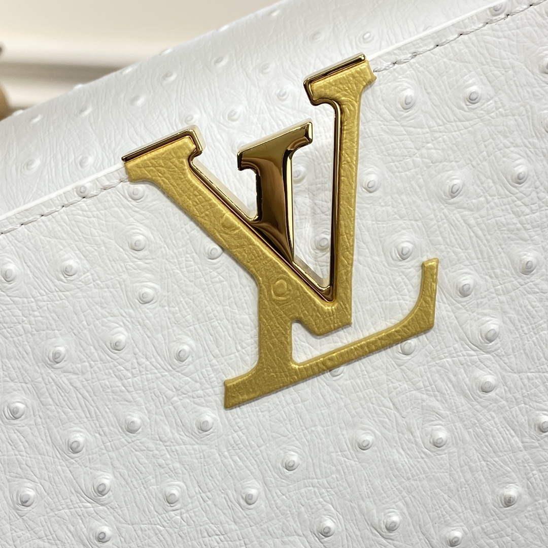 LV N81279 Louis Vuitton Capucines MM Handbag White