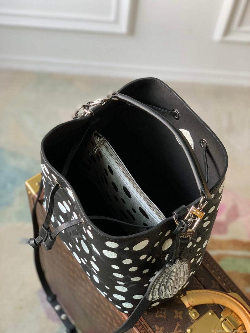 LV M21753 Louis Vuitton LV x YK Néonoé MM Bag Black White