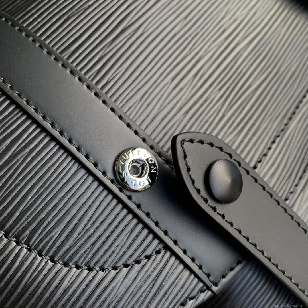 LV M41079 Louis Vuitton Christopher MM Epi Black With Yellow Logo
