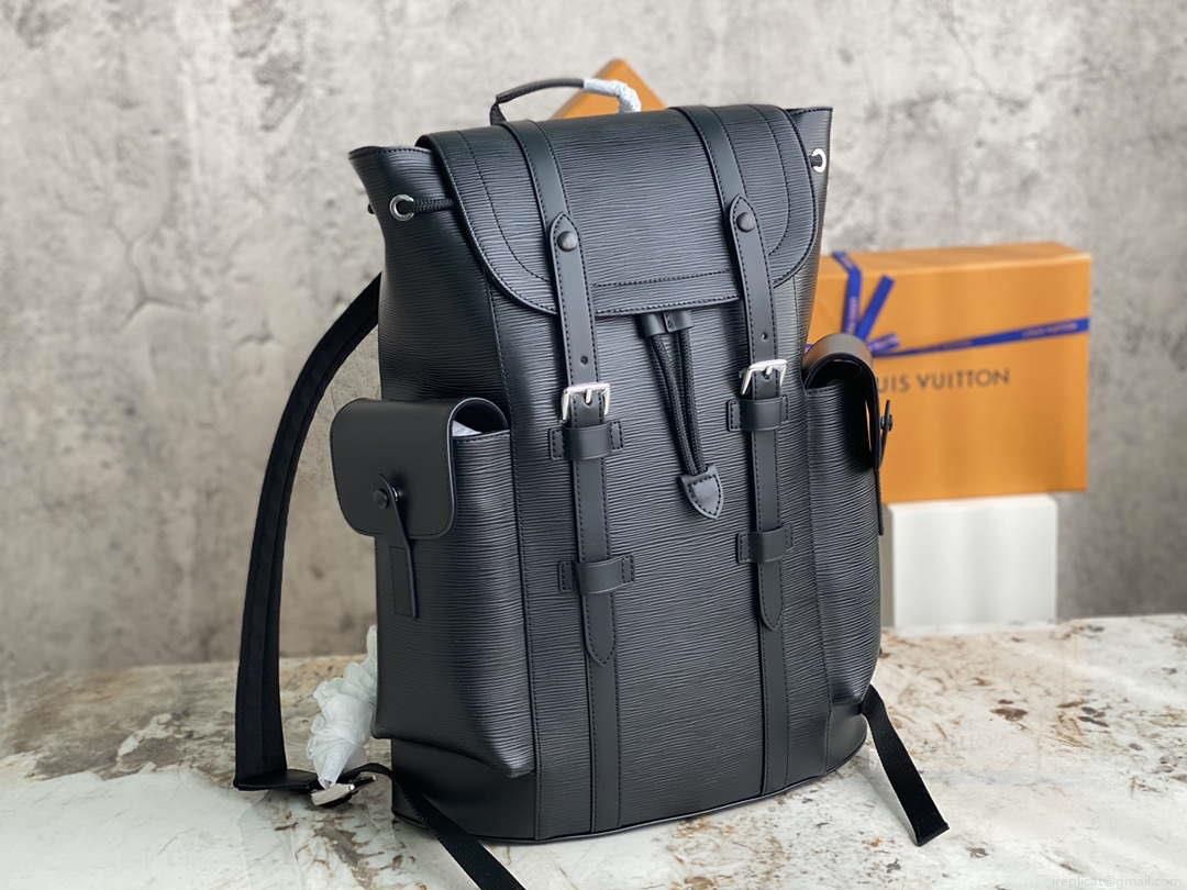 LV M50159 Louis Vuitton Christopher PM Epi Black