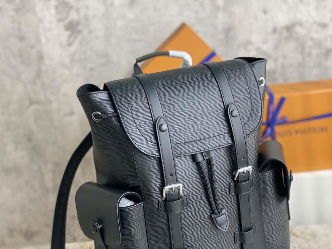 LV M50159 Louis Vuitton Christopher PM Epi Black