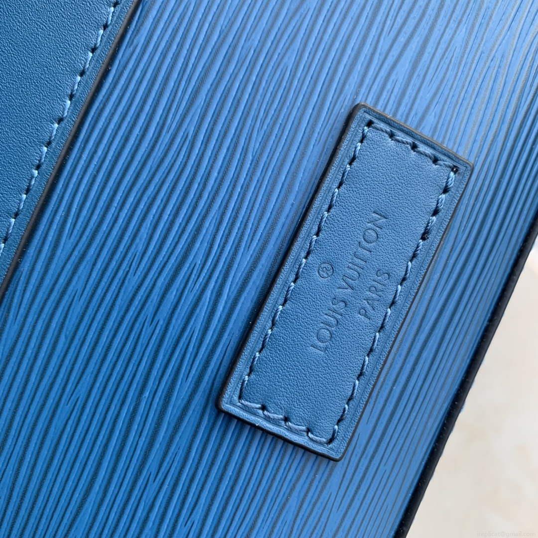 LV M44752 Louis Vuitton Soft Trunk Small Backpack Blue