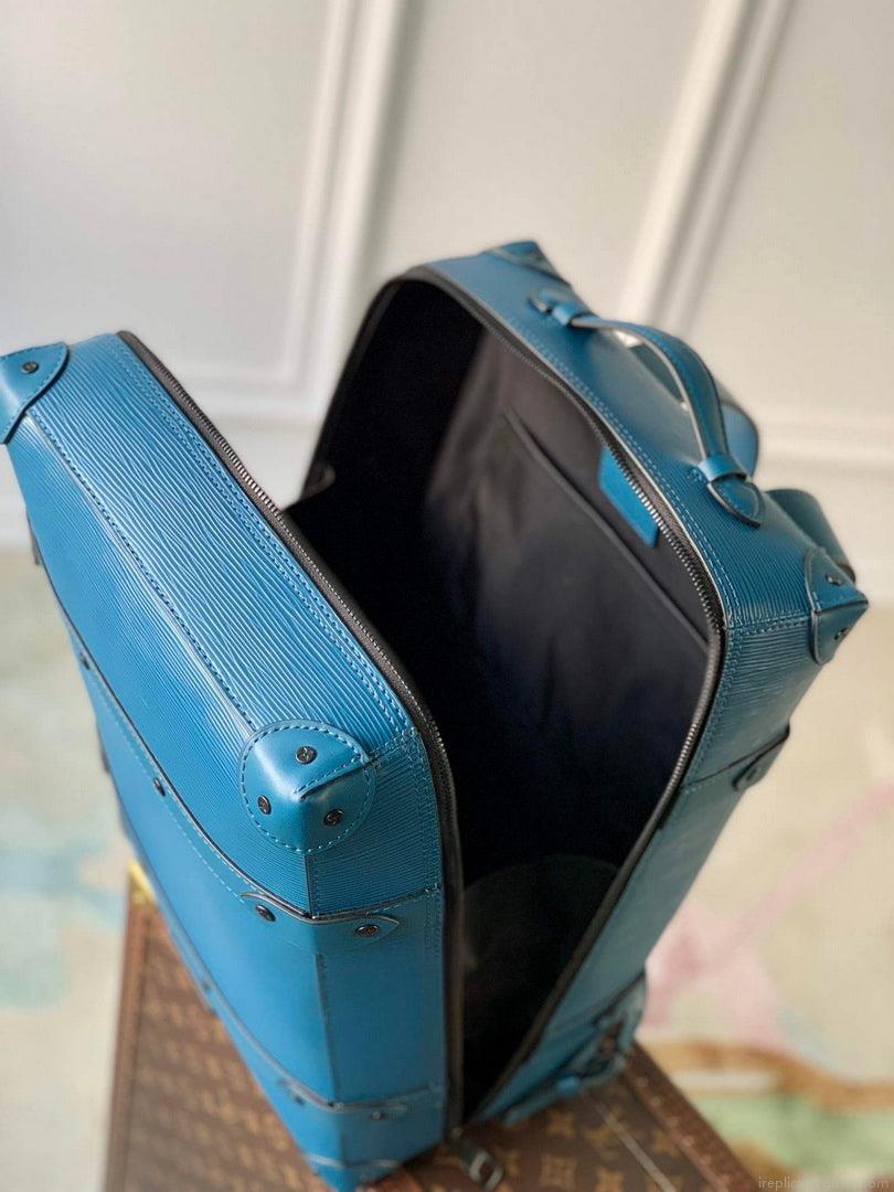 LV M44752 Louis Vuitton Soft Trunk Small Backpack Blue