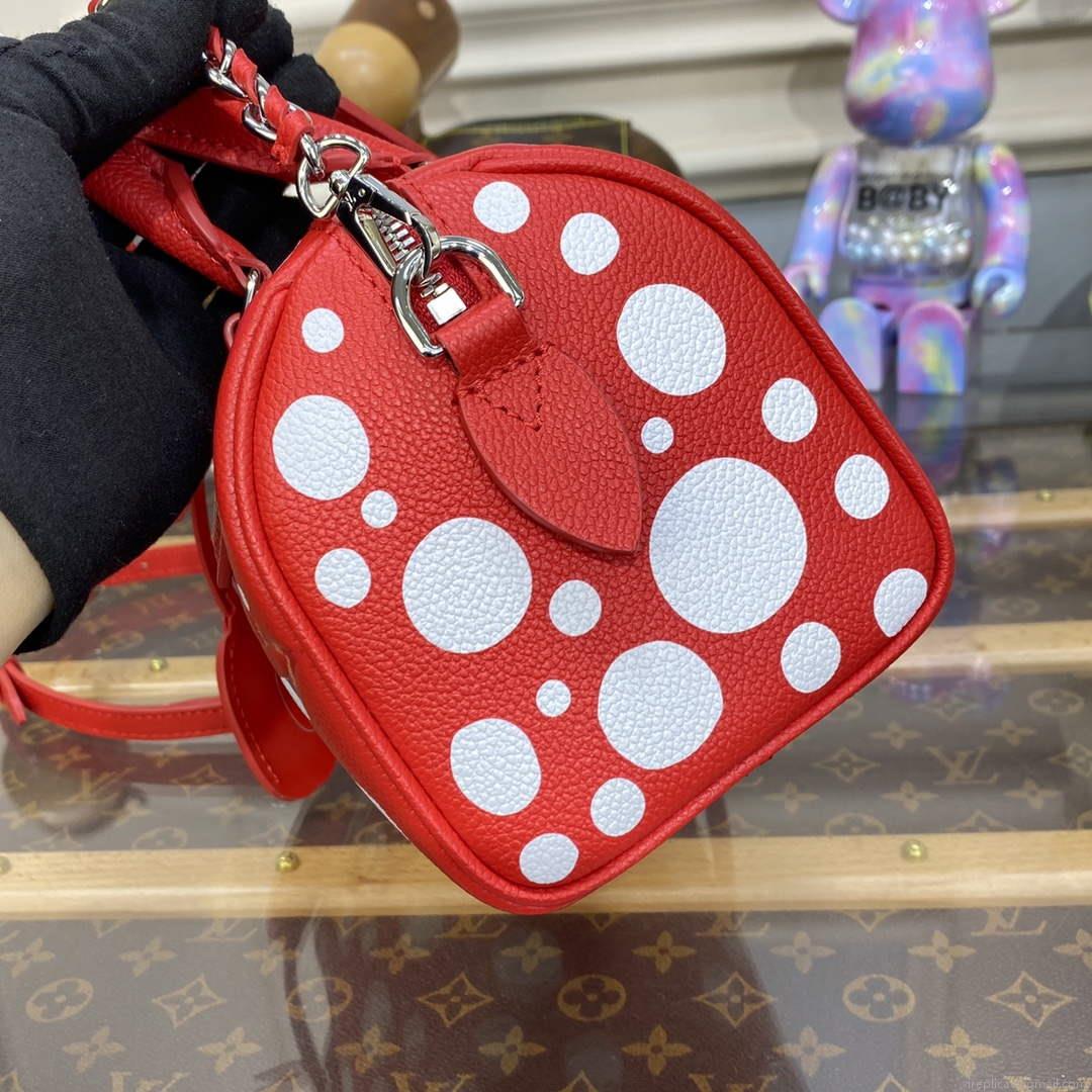 LV M46411 Louis Vuitton LV x YK Speedy Bandoulière 20 Bag Red