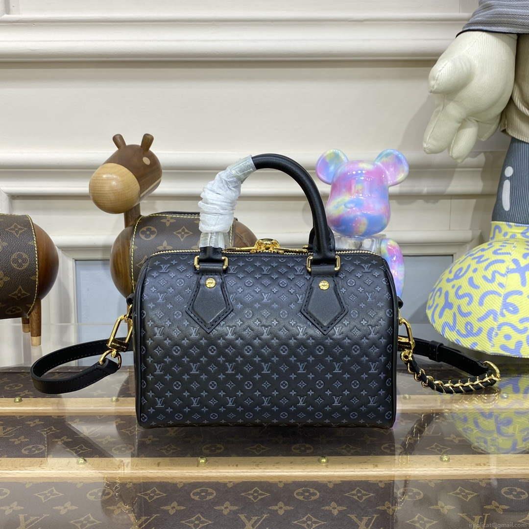 LV M22595 Louis Vuitton Speedy Bandoulière 20 Handbag Black