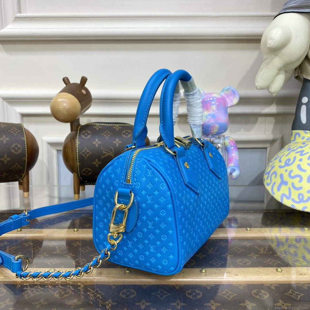 LV M22596 Louis Vuitton Speedy Bandoulière 20 Handbag Blue
