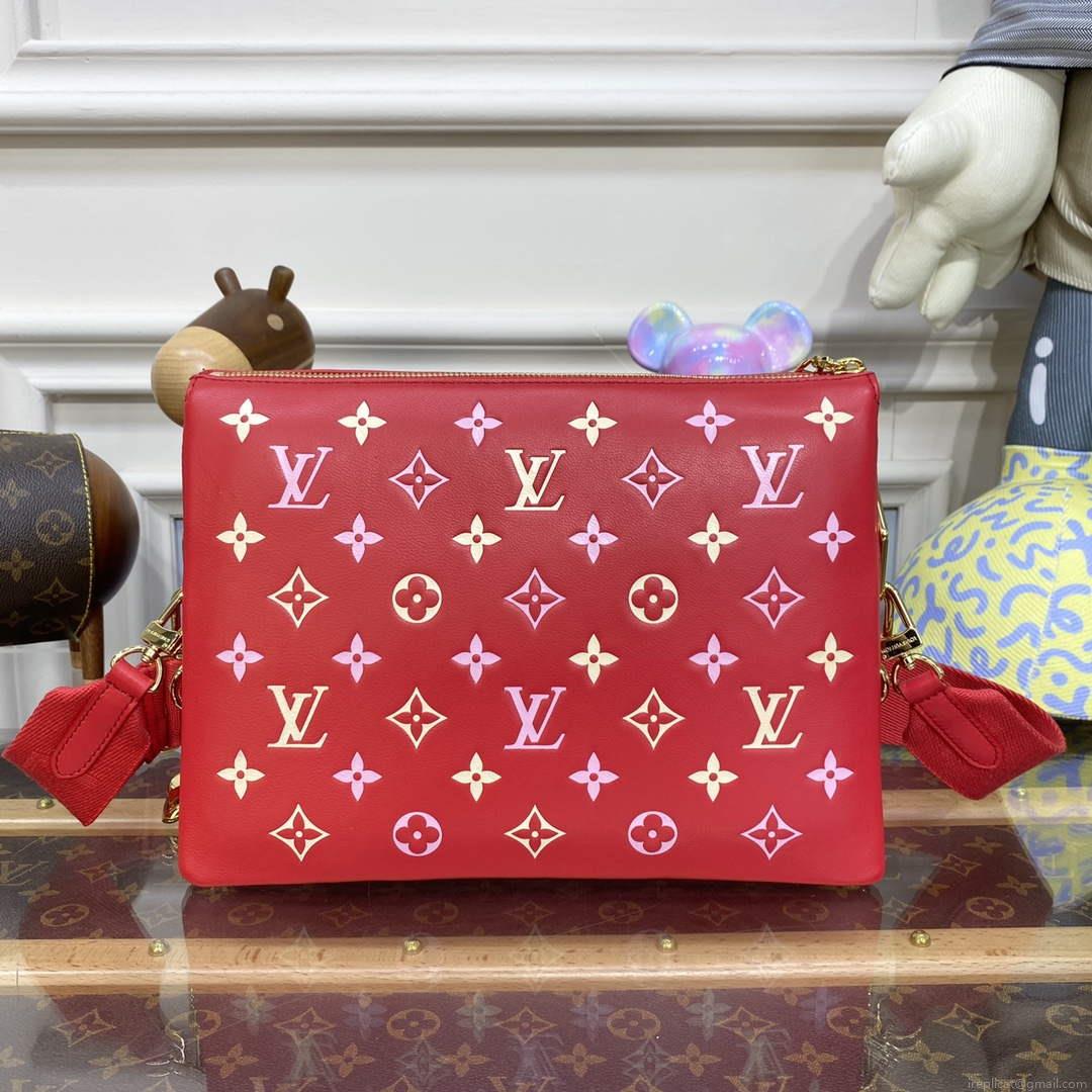 LV M22397 Louis Vuitton Coussin PM Handbag Coquelicot Red
