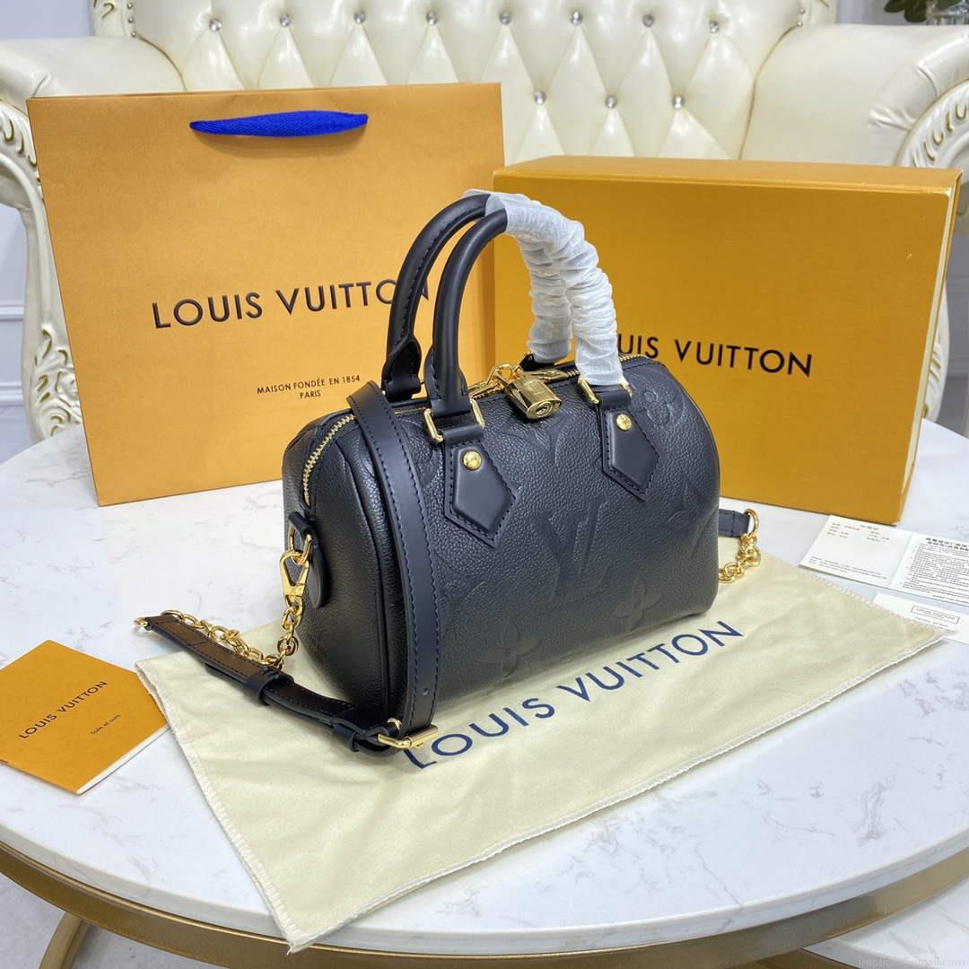 LV M58953 Louis Vuitton Speedy Bandoulière 20 Bag Black