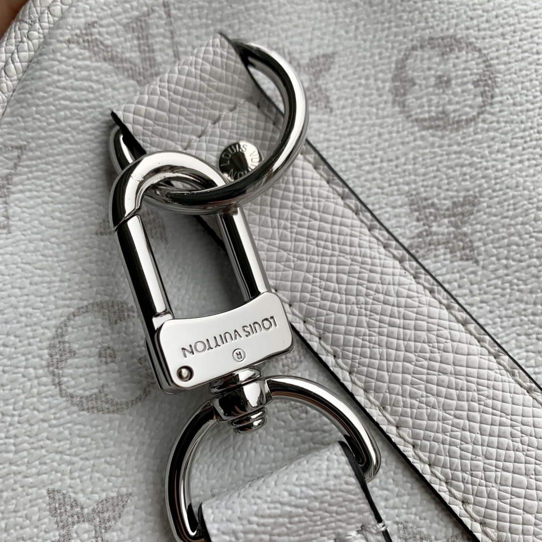 LV M30885 Louis Vuitton Keepall Bandoulière 50 Bag Optic White